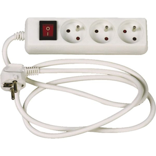 BLOC 4 PRISES NF 1.5M HO5VVF 3G1.5mm+...