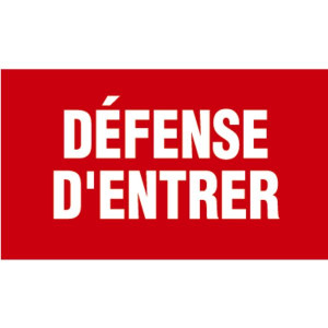 PLAQUE 330X200MM DANGER...