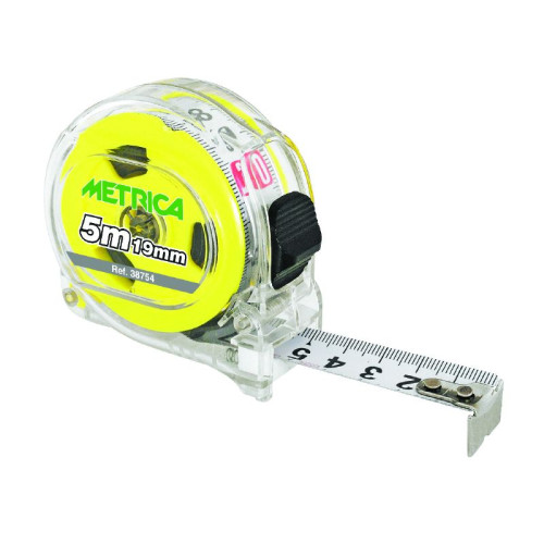 METRE RUBAN TRANSP.DOUBLE GRAD.JAUNE...