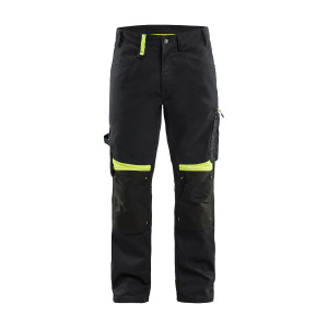 PANTALON ARTISAN NOIR/JAUNE...