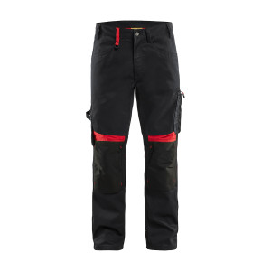 PANTALON ARTISAN NOIR/ROUGE 48