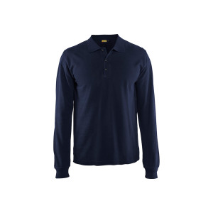 POLO MANCHES LONGUES MARINE XS