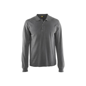 POLO MANCHES LONGUES GRIS...