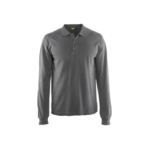POLO MANCHES LONGUES GRIS CLAIR 4XL