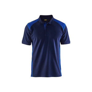 POLO PIQUE MARINE/BLEU ROI L