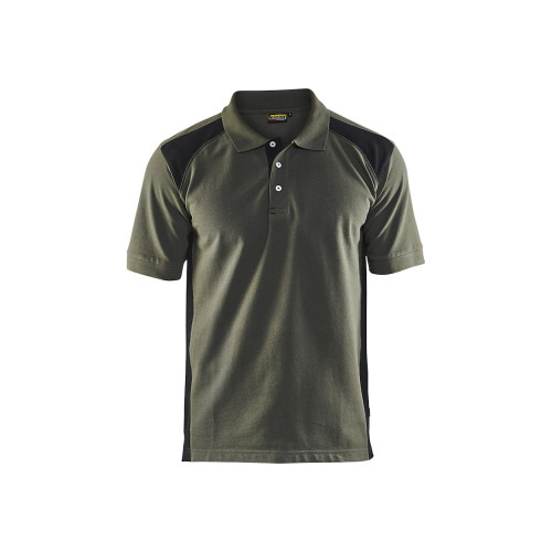 POLO PIQUÉ VERT ARMÉE/NOIR POLO PIQUÉ...