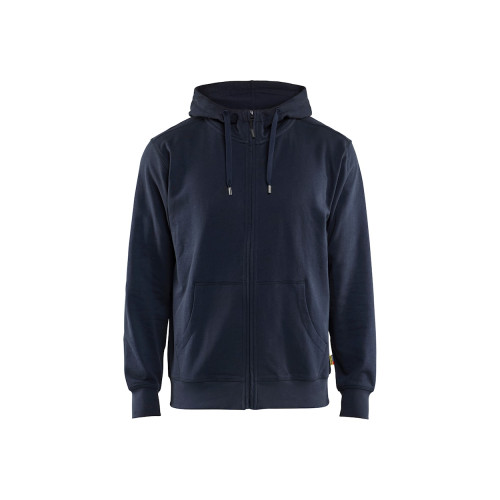 SWEAT ZIPPE A CAPUCHE COTON MARINE...
