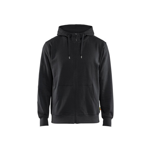 SWEAT ZIPPE A CAPUCHE COTON NOIR L