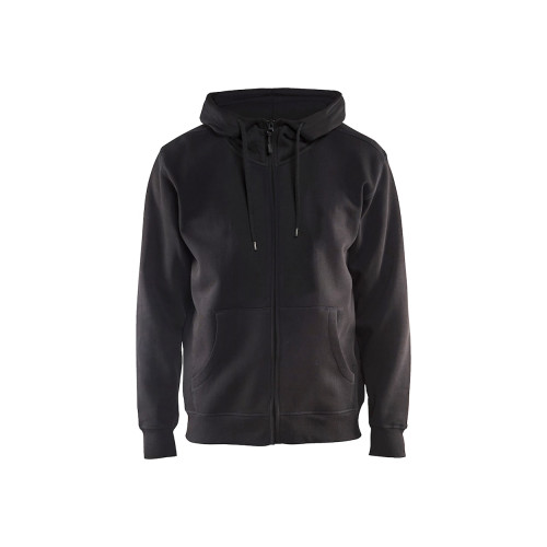 SWEAT ZIPPE A  CAPUCHE POLYCOTON NOIR S