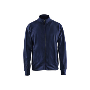 SWEAT ZIPPE COTON MARINE 4XL