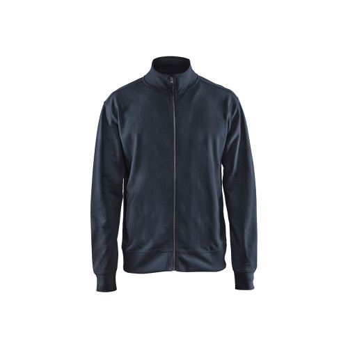 SWEAT ZIPPE COTON MARINE FONCE 4XL