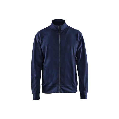 SWEAT ZIPPE COTON MARINE M