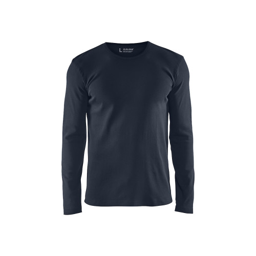 T-SHIRT MANCHES LONGUES MARINE FONCE XS