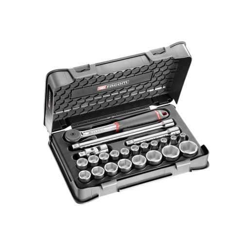 COFFRET DOUIL 1/2' 6P MM S.161B 23PC